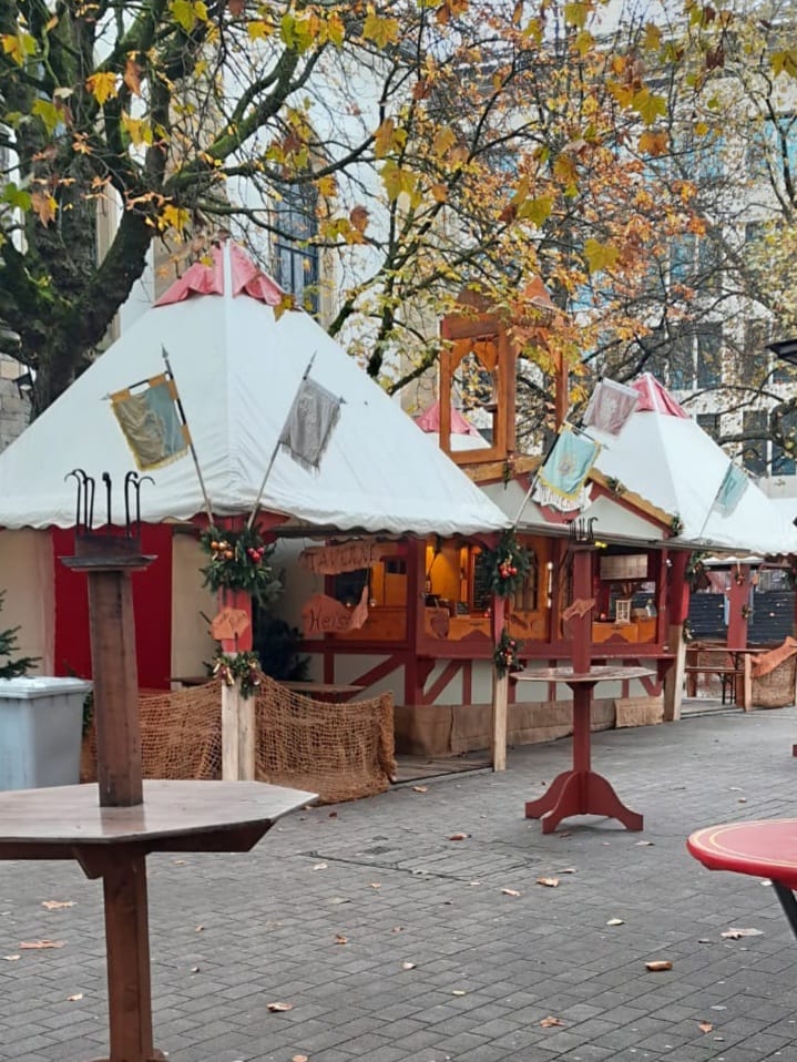 Mittelaltermarkt-Atmosphäre in der Innenstadt